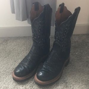 Black lucchese boots size 6 like new!